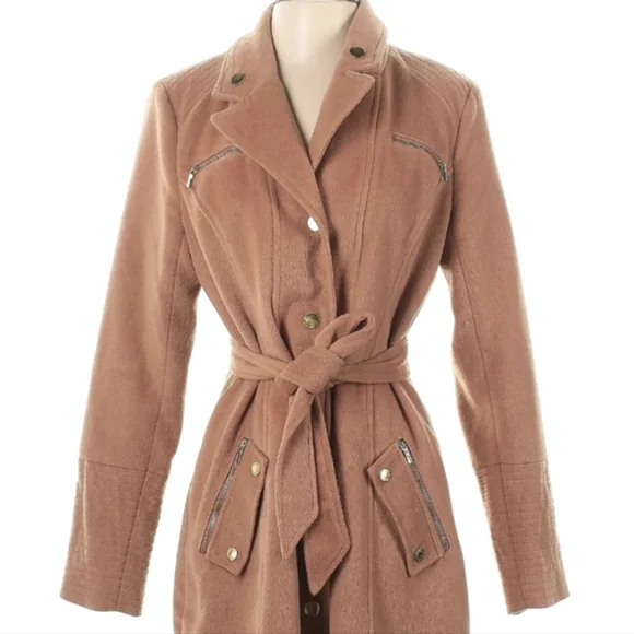 bebe Tan Pea Coat - Picture 2 of 7